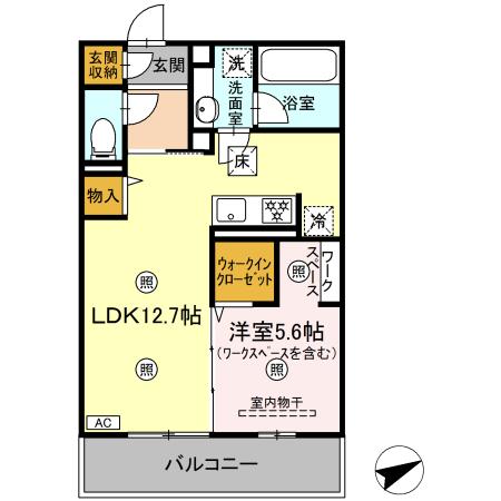 【広島市安佐南区安東のアパートの間取り】