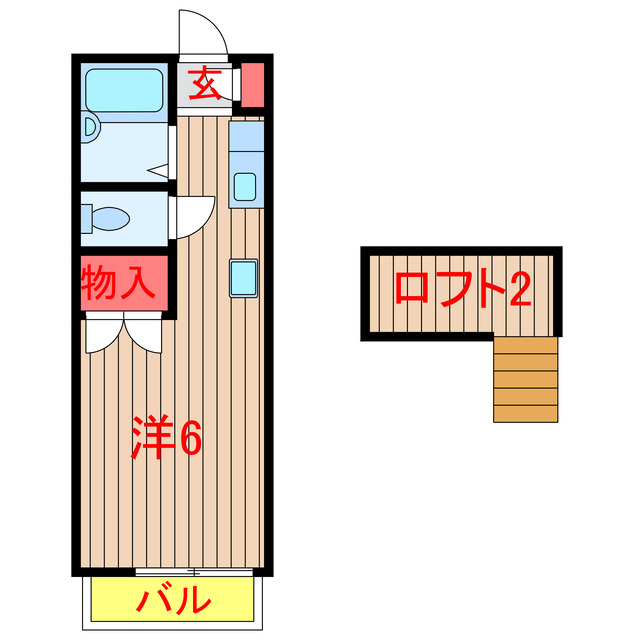 船橋市習志野台のアパートの間取り