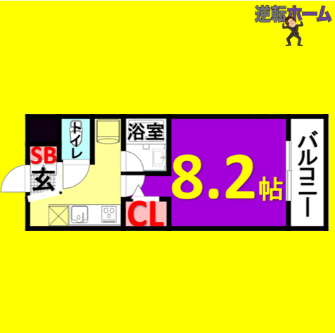 名古屋市中区門前町のマンションの間取り