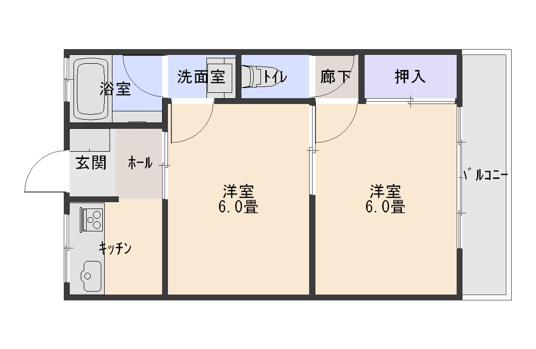 中央ハイツの間取り