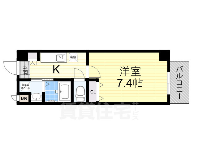 堺市堺区翁橋町のマンションの間取り