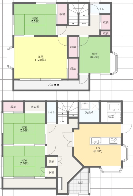 【勿来　戸建ての間取り】