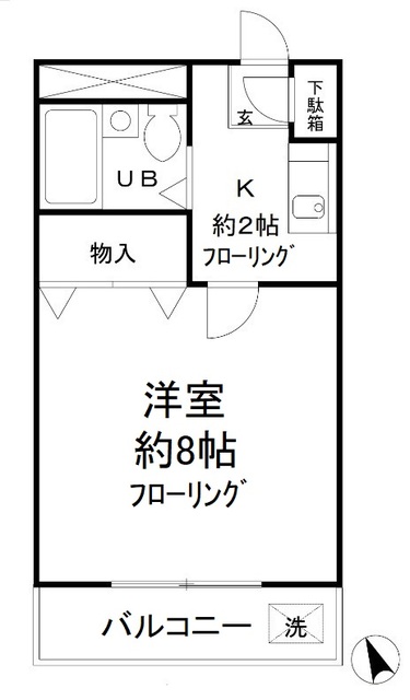 【ハイツタカノの間取り】