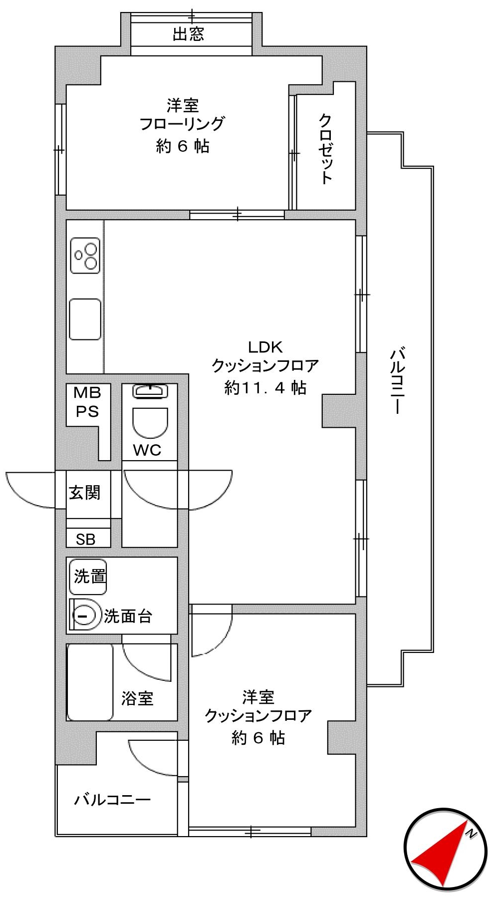 コム・コールデコットの間取り