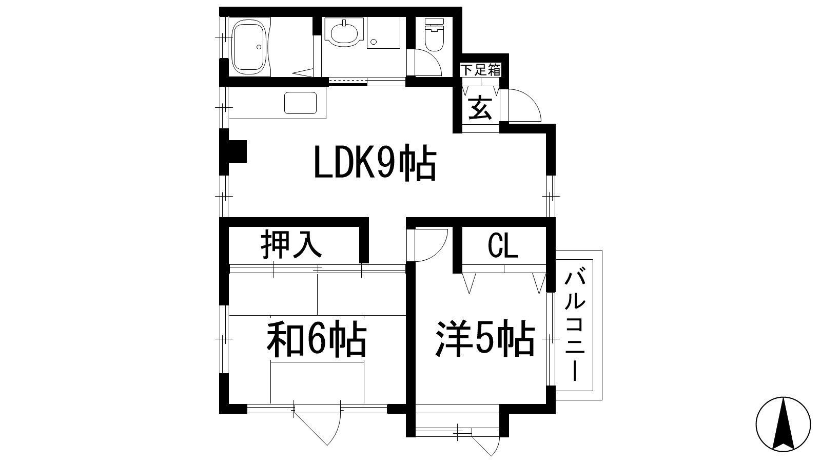 川西市大和西のマンションの間取り