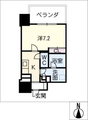 ジョイフル岐阜駅　カーサ イーストの間取り