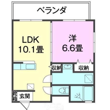 豊見城市字高安のマンションの間取り