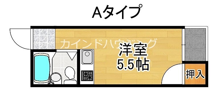 大阪市住之江区中加賀屋のマンションの間取り