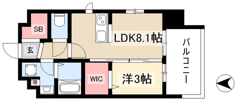 デュオフラッツ栄の間取り