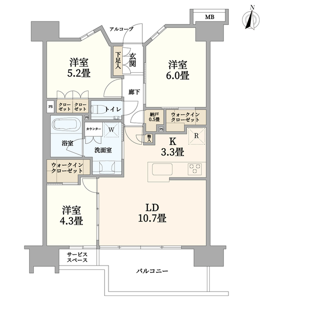 プラウド川越の間取り