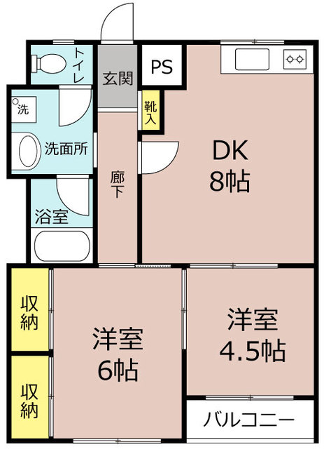 平塚市立野町のマンションの間取り