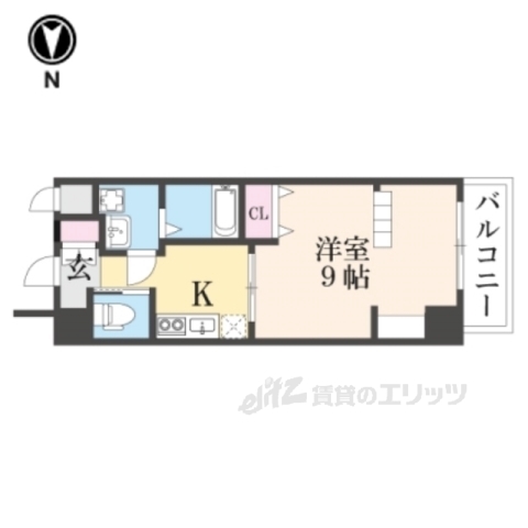 【枚方市甲斐田東町のマンションの間取り】