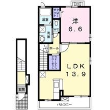 四日市市日永西のアパートの間取り