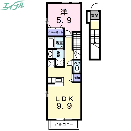 【オプス田嶋IIの間取り】