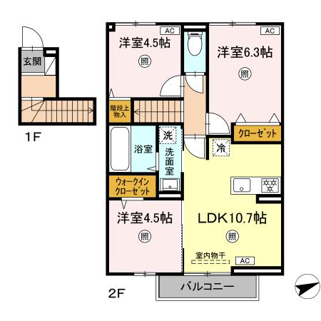 D-resena古川I25街区8画地の間取り