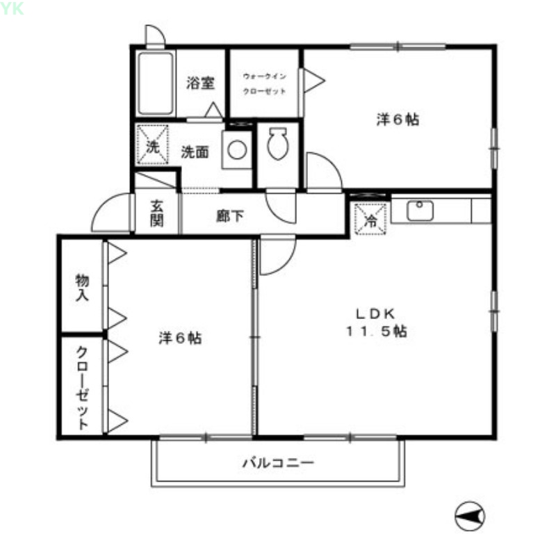 セジュール赤嶺　サニーコートの間取り