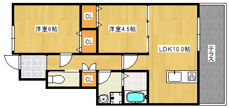 高砂市阿弥陀町阿弥陀のアパートの間取り