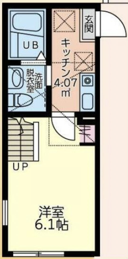 横浜市旭区さちが丘のアパートの間取り