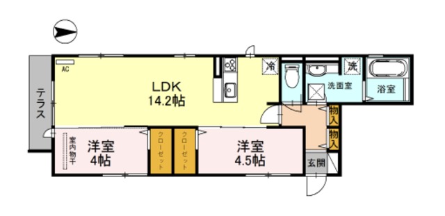 ラポール北三国ヶ丘の間取り