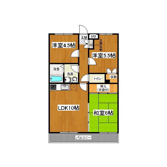 日野市程久保のマンションの間取り