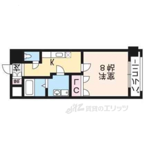 【京都市伏見区深草西浦町２丁目のマンションの間取り】