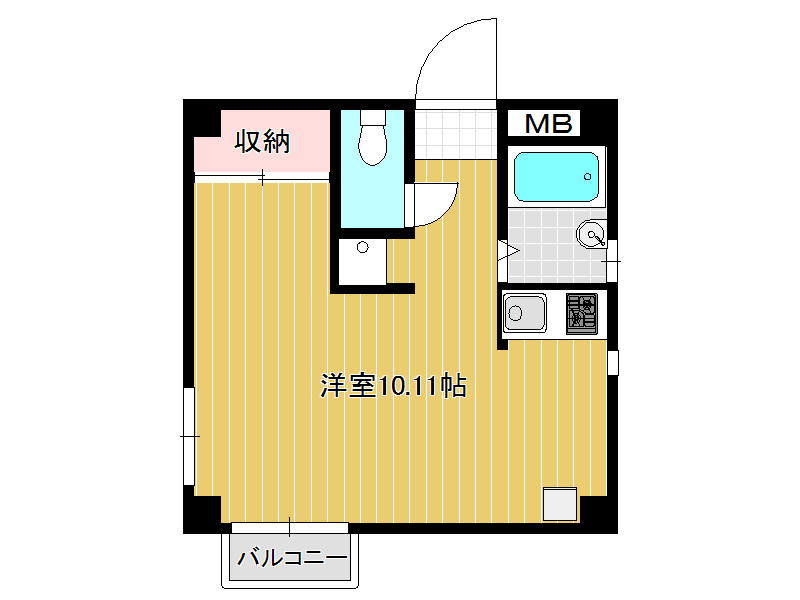 サンハイツ二日市　303号室の間取り