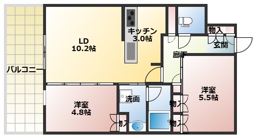 アーバンパーク淡路の間取り