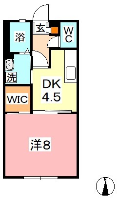 倉敷市福島のアパートの間取り