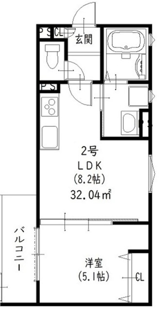 枚方市長尾元町のアパートの間取り