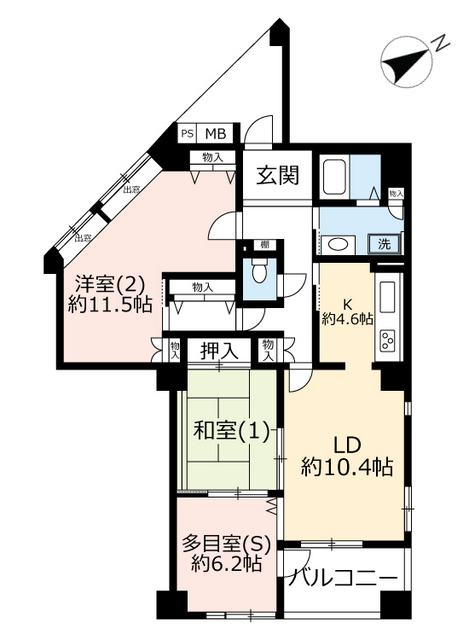 ＵＲ港北ニュータウンコンフォール仲町台の間取り