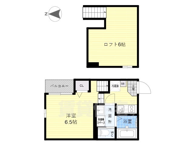 京都市伏見区醍醐和泉町のアパートの間取り