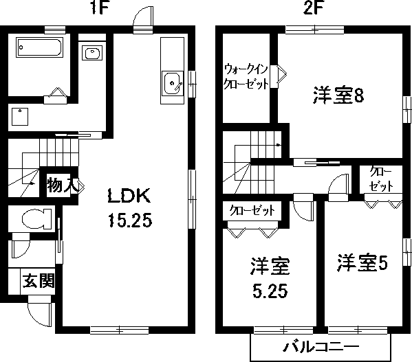 日進市米野木台のアパートの間取り