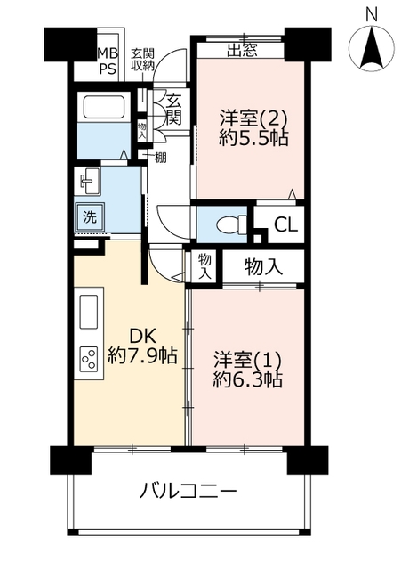 ＵＲグリーンヒルズ東久留米の間取り