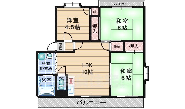 東別府ハイツの間取り