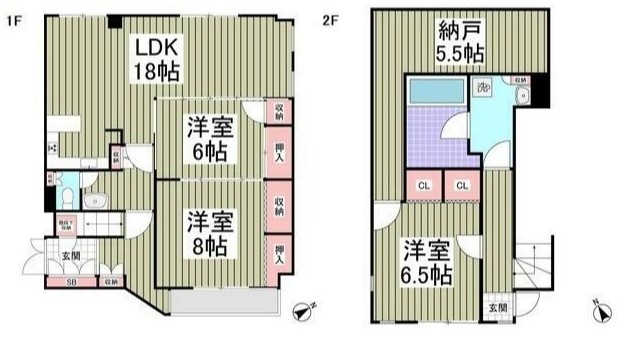 野田市尾崎のマンションの間取り