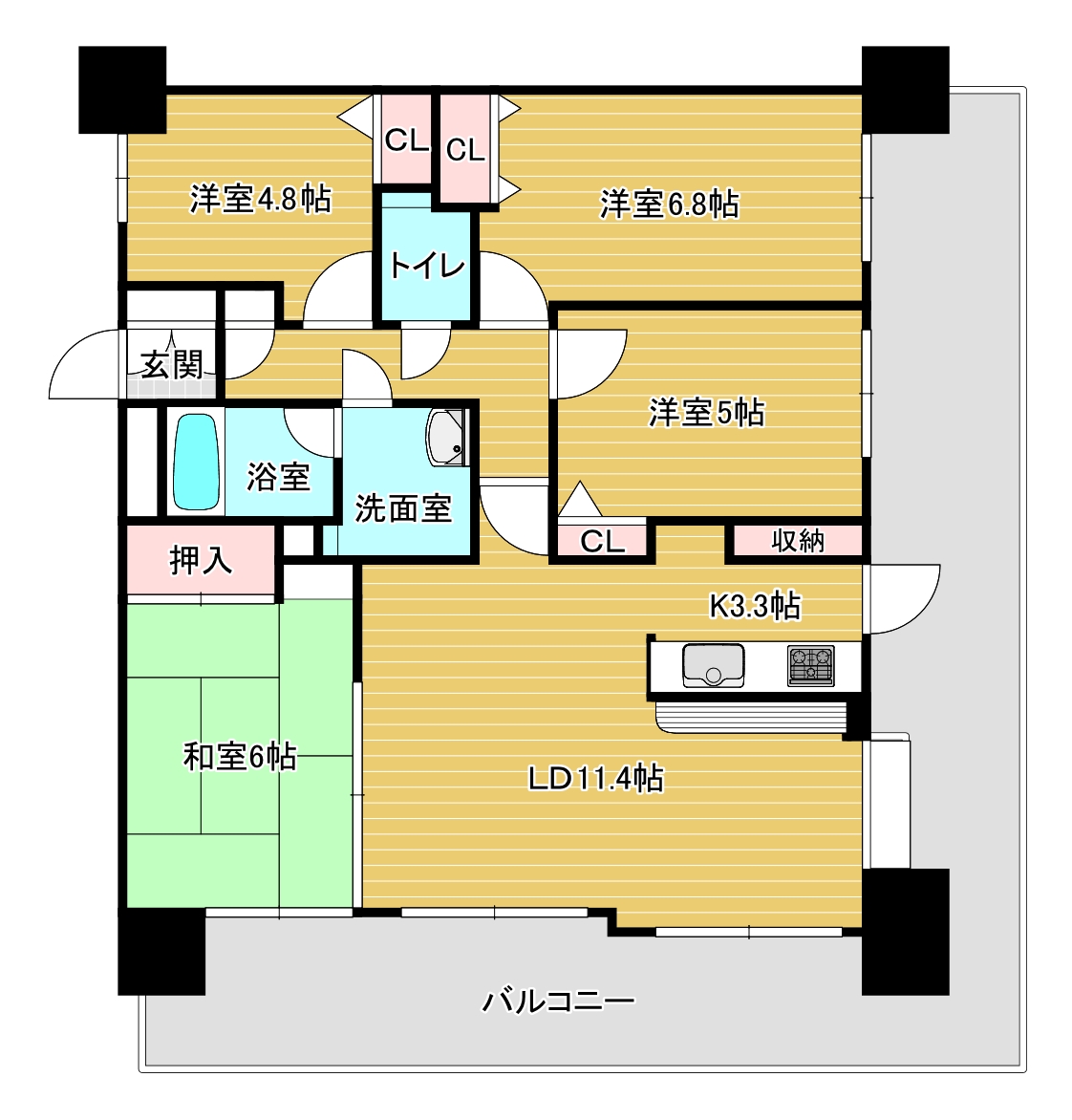 ファミール西条朝日町の間取り