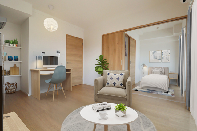 居室・リビング　※同タイプの間取りにＣＧで家具を設置しました。ご参考ください