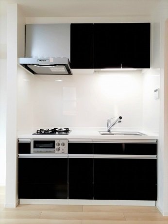 キッチン　コンパクトなキッチンで掃除もラクラク