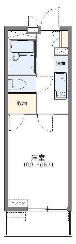 レオパレスRurinaの間取り写真