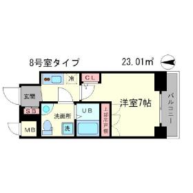 アドバンス心斎橋ラシュレの間取り写真