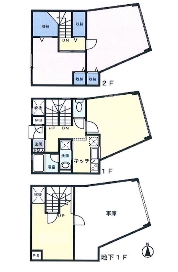 東急田園都市線 三軒茶屋駅 徒歩15分 2階建 築13年の間取り写真