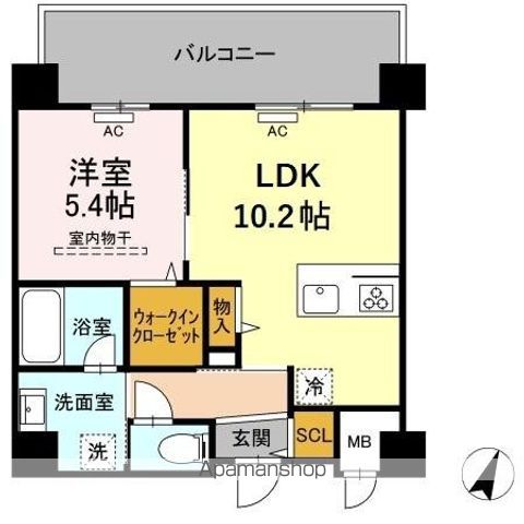 地下鉄七隈線 博多駅 徒歩17分 10階建 築4年の間取り写真