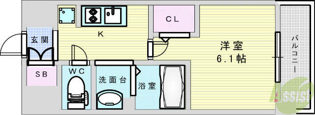 ララプレイス新大阪シエスタの間取り写真