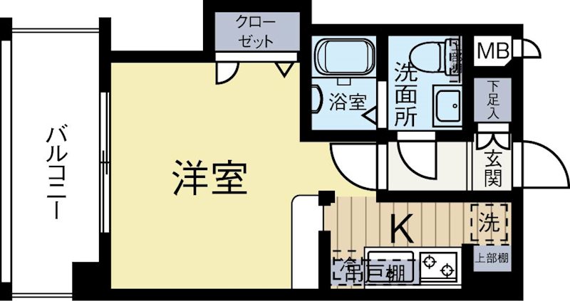 ＪＲ鹿児島本線 博多駅 徒歩5分 10階建 築22年の間取り写真