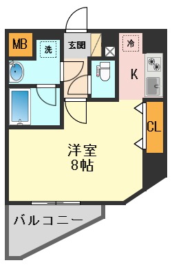 ＪＲ総武線 新小岩駅 徒歩12分 8階建 築1年の間取り写真