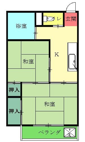 蔵王コーポの間取り写真