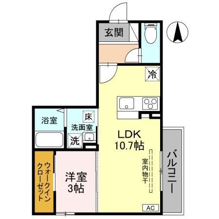 富山地鉄富山市内線 堀川小泉駅 徒歩8分 3階建 築2年の間取り写真