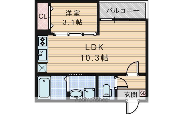 Louis Apartment 豊中蛍池 イーストの間取り写真