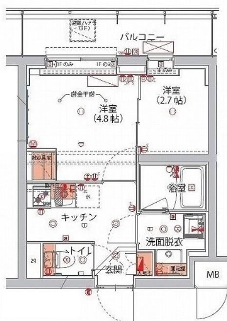 ハーモニーレジデンス神楽坂ヒルズthirdの間取り写真