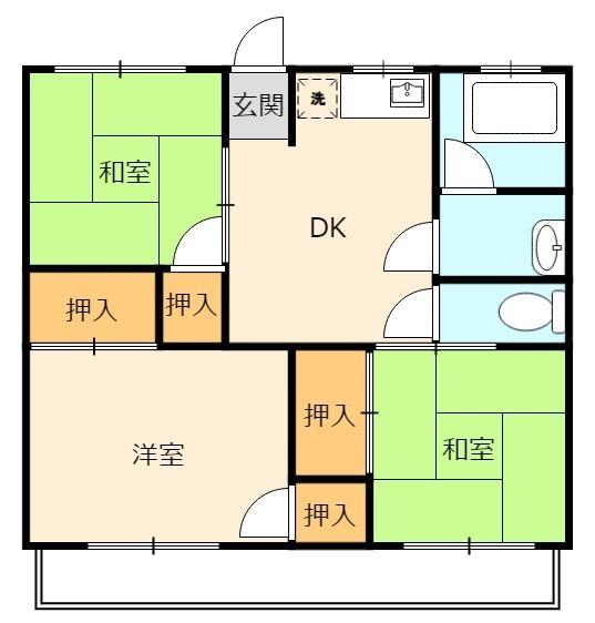 ハイツ平川の間取り